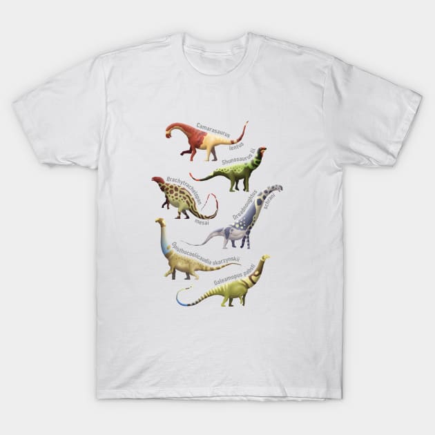 Sauropod Series: The Collection T-Shirt by I Draws Dinosaurs